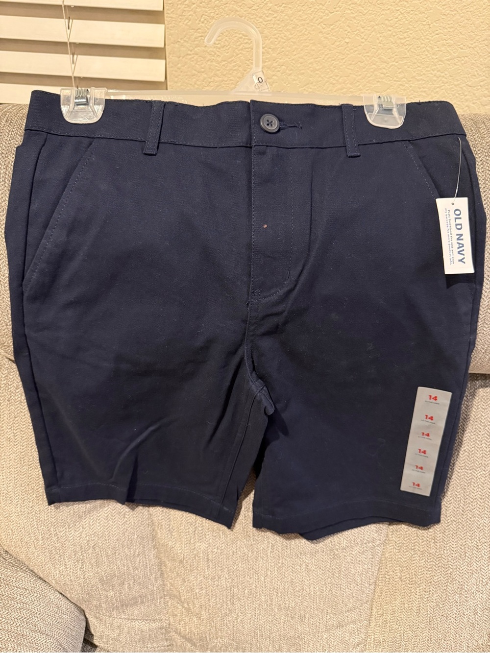 Old Navy Boys Navy Flat-Front Shorts